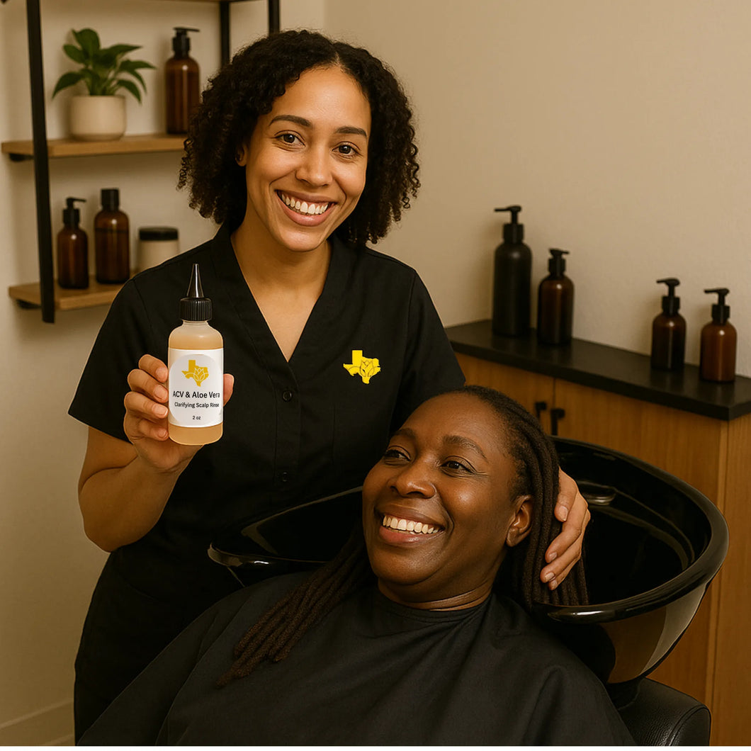 ACV & Aloe Vera Clarifying Scalp Rinse – Gently Removes Buildup for Braids, Locs, & Natural Styles | Bulk & Private Label