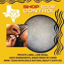 Load image into Gallery viewer, Edge Control for Hair Styling |EC5™️ Private Label  Wholesale | Water Based Formula STRONG or MEDIUM HOLD for Black 3 to 4C Hair | Vegan
